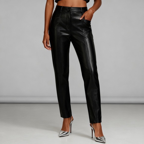 Aritzia Wilfred Rebel Pant High Waisted Vegan Leather Pants Black size 2
